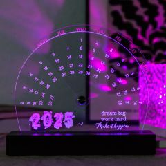 LED Calendar 2025 Spin Calendar For Desk GLT010
