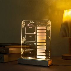 LED Luminous Daily Planner Notepad Reusable GLT012