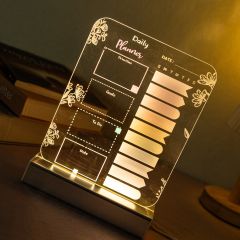 LED Luminous Daily Planner Notepad Reusable GLT012