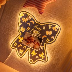 Lovely Bow Style Illuminous Photo Frame Birthday Gift GLS005