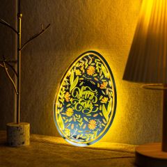 Happy Easter Greenery Spring Style LED Greeting Cards Holiday Gift GLG003