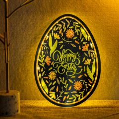 Happy Easter Greenery Spring Style LED Greeting Cards Holiday Gift GLG003